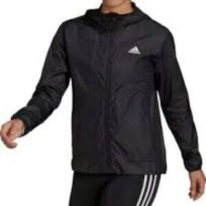 Adidas Men's Black Windbreaker Jacket